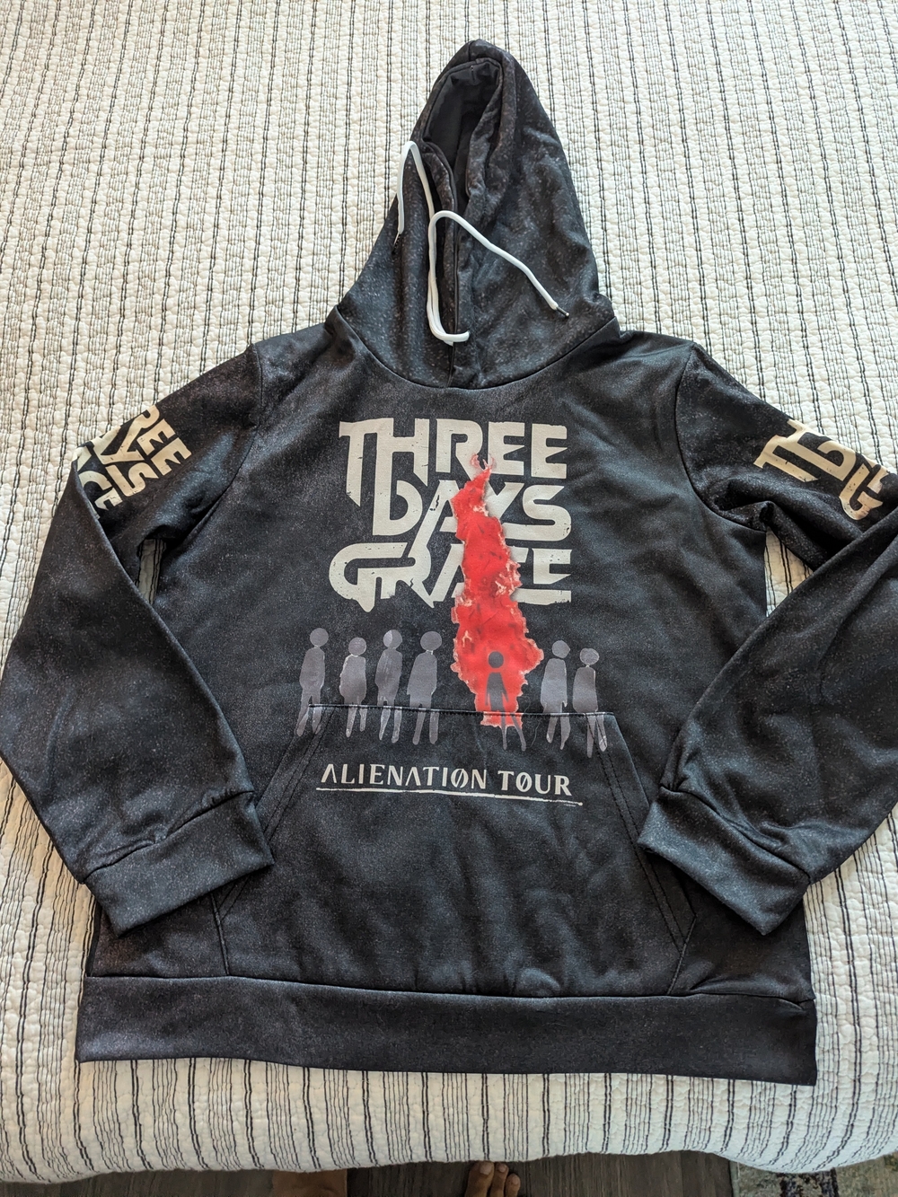Kids Black Three Days Grace 'Alienation Tour' Hooded Sweatshirt